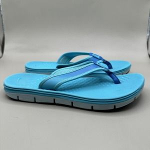 Women's Nike Apres 18 Slide 4 Sandals, 704692 400 Size 6 Clearwater Blue